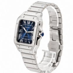 Cartier Santos Large Size WSSA0018 Blue Dial Watch